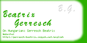 beatrix gerresch business card